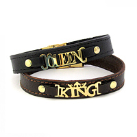 فروش ویژه دستبند چرم طرح King و Queen